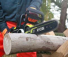 185€ Ryobi 18 V 30 cm Bar ONE+ Cordless Brushless Chain Saw