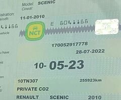 2010 Renault Scenic Long Tax & NCT - Image 9/10