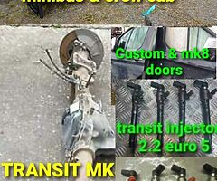 TRANSIT MK8 & CUSTOM PANELS
COMPLETE FRONTS 
ALL DOORS 
ALLOY WHEELS 
SIDE BARS ...