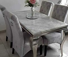 For sale marble table and 4 chair