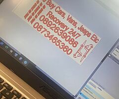 We buy all cars vans jeep etc