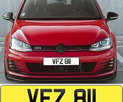 VFZ 811 short dateless 3x3 vehicle Reg 