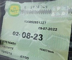 07 Toyota Aygo 1L - NCT 8/23