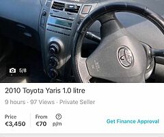 2010 Yaris good condition quick sale