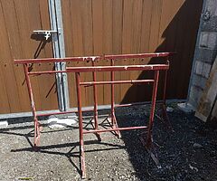 Scaffolding planks and trestles