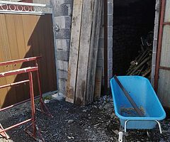 Scaffolding planks and trestles