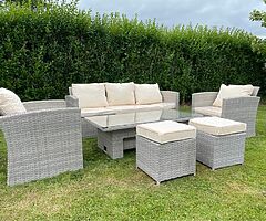 HAVANNA GARDEN RATTAN SOFA SET & RISING TABLE - DELIVERY  - Image 4/5