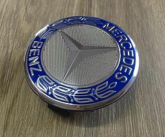 75 mm Mercedes wheel Caps 4pcs Light Blue