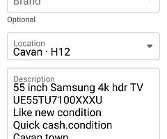 Samsung 55 inch smart 4k