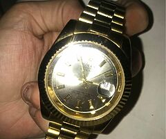Genuine Rolex day just oyster perpetual 18k gold certs there - Image 5/10