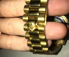 Genuine Rolex day just oyster perpetual 18k gold certs there - Image 7/10