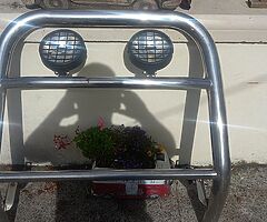 Chrome bull bar can b made fit any van or jeep