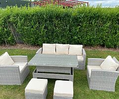 GARDEN RATTAN SOFA SET + RISING TABLE - DELIVERY  - Image 4/4