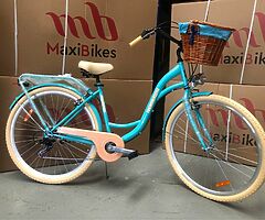 LADIES CITY BIKE + BASKET - 7 Shimmano Gears - DELIVERY 