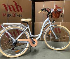 LADIES CITY BIKE + BASKET - 7 Shimmano Gears - DELIVERY 