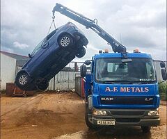 SCRAP CARS VANS JEEPS LORRIES WANTED CASH PAID 07788816399