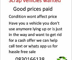 Vehicles wanted