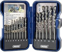 20$ Masonry Drill Bit Set, Blue, 15 Pcs