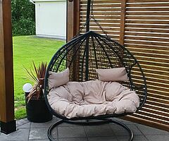DOUBLE SWING EGG CHAIR - DELIVERY 