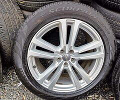 Audi q7 sline alloys 5x112 20inch pirelli tyres