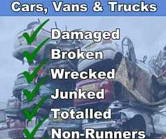 Scrap cars wanted today