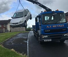 Scrap cars vans jeeps wanted top prices paid scrap metal clearance of scrap metal