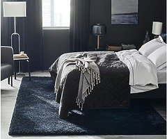 VOLLERSLEV Rug, high pile, dark blue, 200x300 cm ikea - Image 4/5