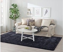 VOLLERSLEV Rug, high pile, dark blue, 200x300 cm ikea - Image 5/5