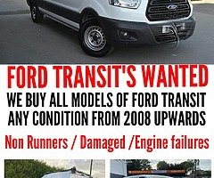 FORD TRANSIT ENGINES 
Also Buying Non Runner Transits