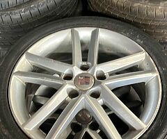 5x112 alloys with 5mm tread x4