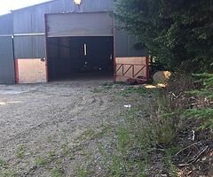 SHED to rent 78 m X 9 Meter .  Door 4.7 m high