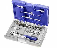 Expert by Facom E032900 22 Piece 1/2″ Drive 6 Point Metric Socket set 8-32mm