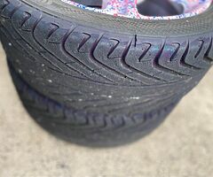 Gender reveal smoke tyres (blue)
