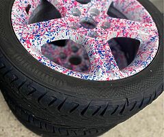 Gender reveal smoke tyres (blue) - Image 4/4