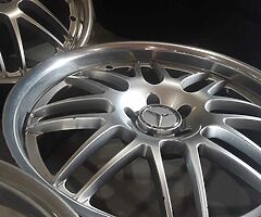 Mercedes 20/9.5 ×20/8.5 staggered fits all Mercedes like new offset 38 front rear 43