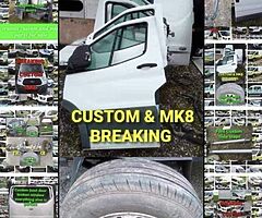 TRANSIT MK8 & CUSTOM PANELS
COMPLETE FRONTS 
ALL DOORS 
ALLOY WHEELS 
SIDE BARS ...