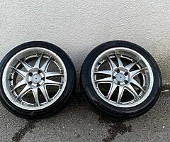 Pair - 18” Volk Racing style wheels - Image 3/5