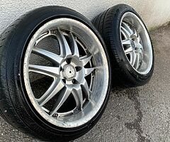 Pair - 18” Volk Racing style wheels - Image 5/5