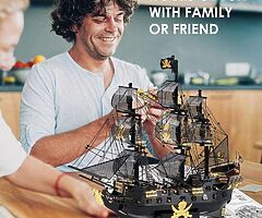 30€ 3D Metal Puzzle Jigsaw for Adults - Black Pearl Pirate Ship DIY 3D Metal Model Kits ,307Pcs - Image 8/8