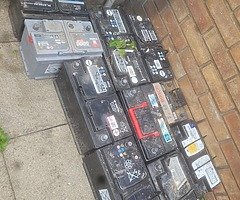 Car and 10 big desel batterys for sale