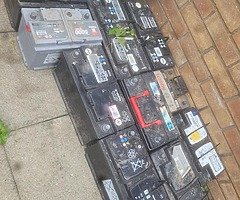 Car and 10 big desel batterys for sale