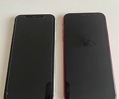 Iphone xr red and iphone 11.