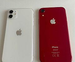 Iphone xr red and iphone 11.