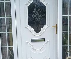 Hall door white weather qlaze