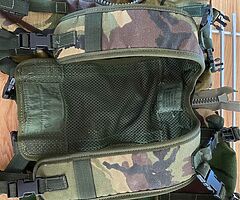 Rucksack / Daysack Defence Forces Rocket Pouches and yoke.