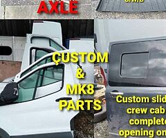 TRANSIT MK8 & CUSTOM PANELS
COMPLETE FRONTS 
ALL DOORS 
ALLOY WHEELS 
SIDE BARS ...