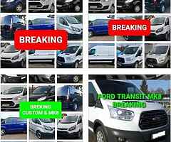 New Stock of Ford transit & custom
Vans for Breaking.

New & Used Parts available for trade 