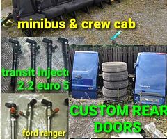 TRANSIT MK8 & CUSTOM PANELS
COMPLETE FRONTS 
ALL DOORS 
ALLOY WHEELS 
SIDE BARS ...
