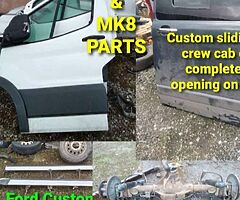 TRANSIT MK8 & CUSTOM PANELS
COMPLETE FRONTS 
ALL DOORS 
ALLOY WHEELS 
SIDE BARS ...