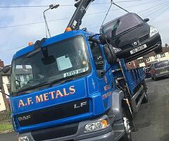 WE will collect and dispose of any old scrap cars vans etc call Andy 07788816399